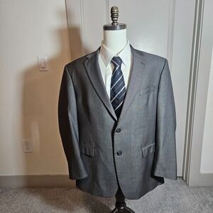 Lauren Ralph Lauren 46R Wool Suit Blazer Sport Coat Jacket Men‎ Gray